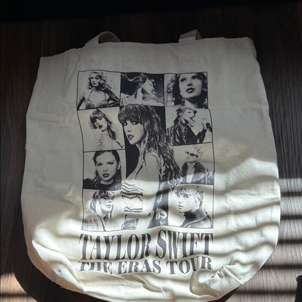 Taylor Swift The Eras Tour Cream Tote Bag